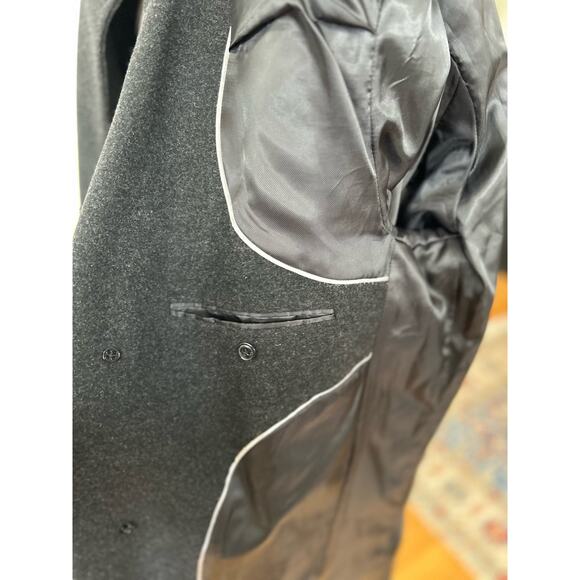 Pronto Uomo Marled Black Wool & Cashmere Blend Peacoat 42R - Picture 7 of 10